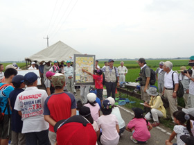 渡良瀬遊水地　第2調節池周辺での環境学習