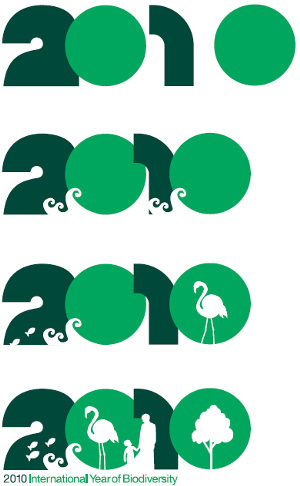 国際生物多様性年ロゴ：アニメーション