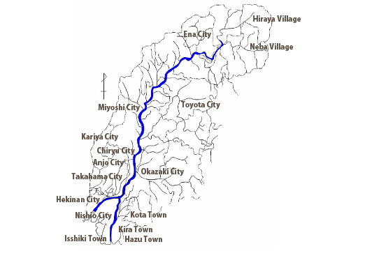  Map of Yahagigawa River Basin