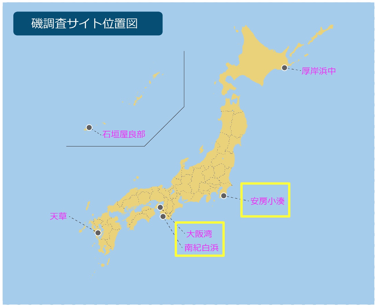 磯調査サイト位置図