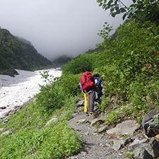 高山帯調査_南アルプスサイト_登山途中