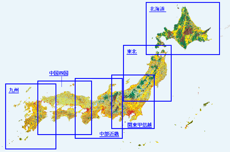 日本の現存植生図